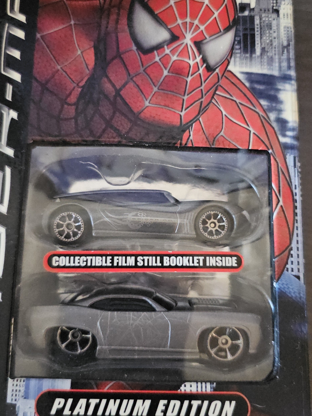 Spiderman Platinum Edition Silver & Black Movie-Themed Toy Car Set - Kids Toys